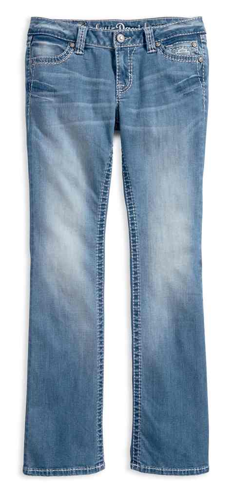 Harley-Davidson Women's Boot Cut Embellished Skull Low-Rise Jeans 99103-17VW - Wisconsin Harley-Davidson