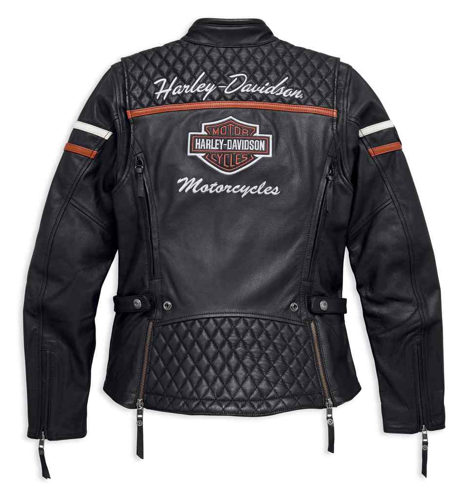 Harley-Davidson® Women's Miss Enthusiast Triple Vent Leather Jacket ...