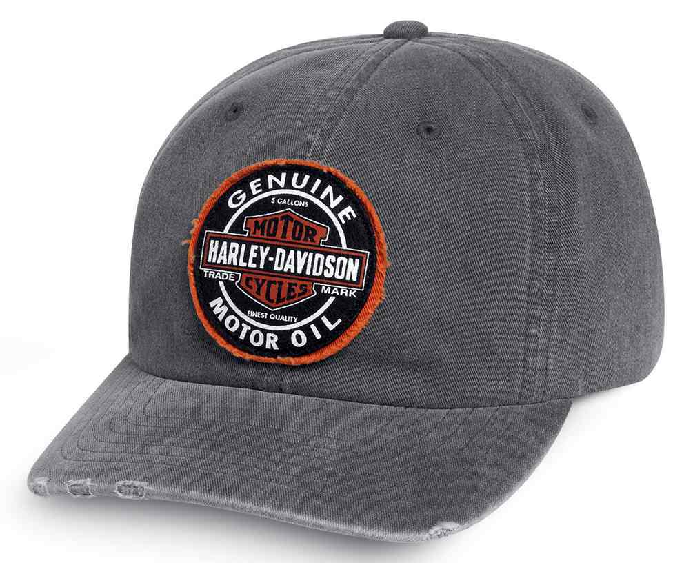 Harley-Davidson® Men's Frayed Genuine Oil Patch Baseball Cap