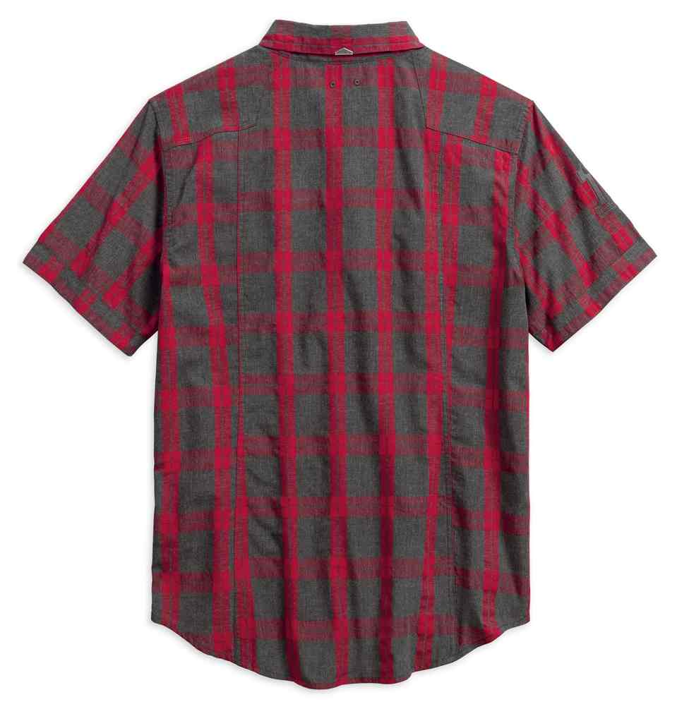 Harley-Davidson Free Shipping - Harley-Davidson Men's Black Label Heathered Plaid Shirt, Red 99037-17VM - Free Shipping on many products plus Orders Over $99