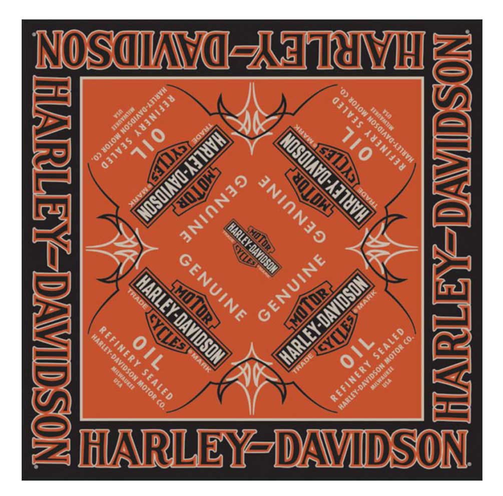 Harley-Davidson® Men's Genuine Oil Bar & Shield Bandana, 24 x 24 inch  BA21264