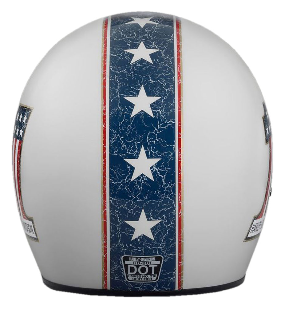 Harley-Davidson® Men's Distressed RWB #1 B01 3/4 Helmet, White 98315-17VX -  Wisconsin Harley-Davidson