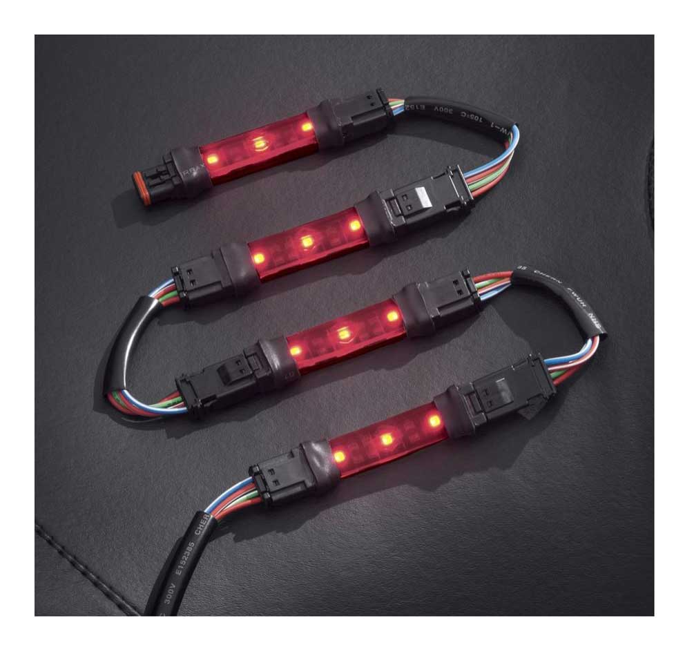 Harley-Davidson Spectra Glo LED Light Flexible Pod 4-Lamp Expansion Kit 68000214 - Largest Selection of Harley-Davidson Products