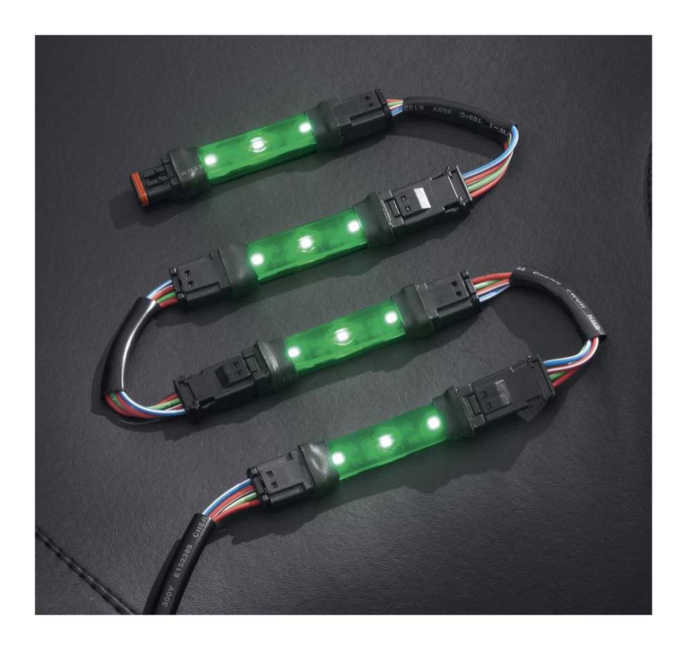 Harley-Davidson Spectra Glo LED Light Flexible Pod 4-Lamp Expansion Kit 68000214 - No Hassle Returns at Wisconsin Harley