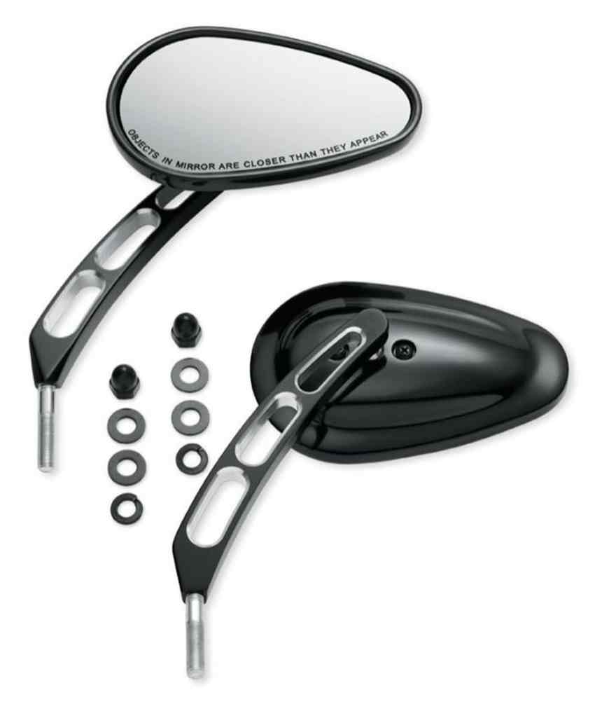 Harley-Davidson Edge Cut Stem Mirrors, Multi-Fit Item 92441-10 - Wisconsin Harley-Davidson