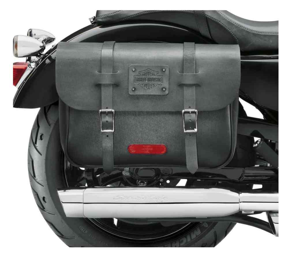 Harley-Davidson Express Rider Large Capacity Leather Saddlebags, Black 90201325 - Wisconsin Harley-Davidson