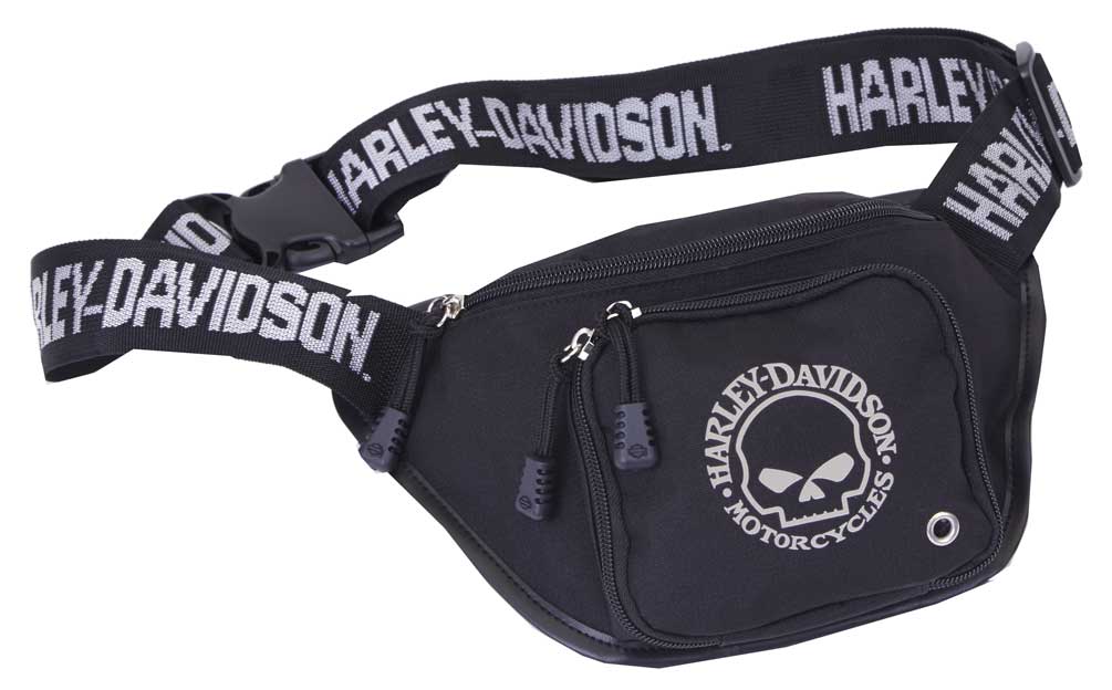 Harley-Davidson Willie G Skull Logo Belt Bag, Water-Resistant, Black 99426-SKULL - Wisconsin Harley-Davidson