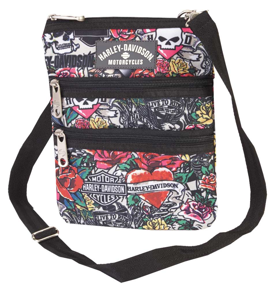 Harley-Davidson® Women's X-Body Crossbody Sling Purse, Tattoo
