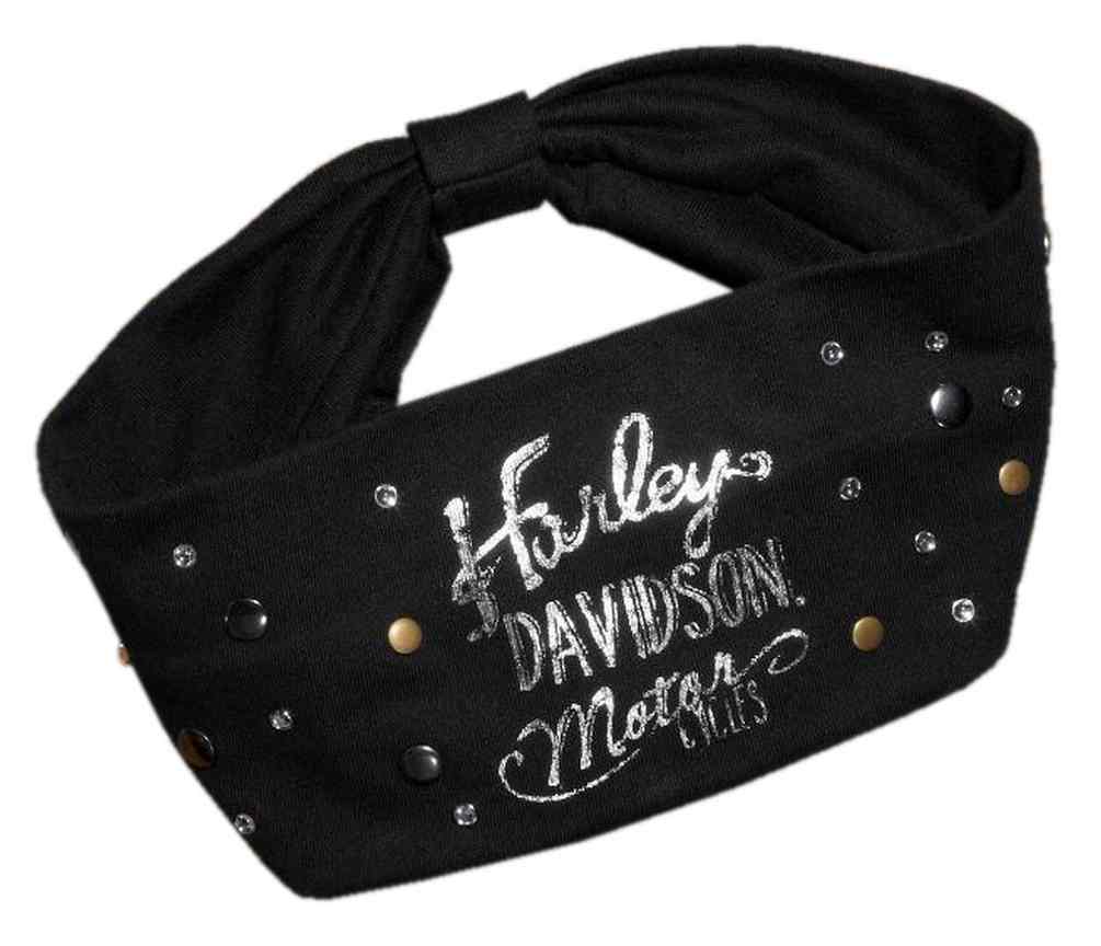 Harley-Davidson Free Shipping - Harley-Davidson Women's Stud & Rhinestone Knit Headband, Black 97835-17VW - Free Shipping on many products plus Orders Over $99