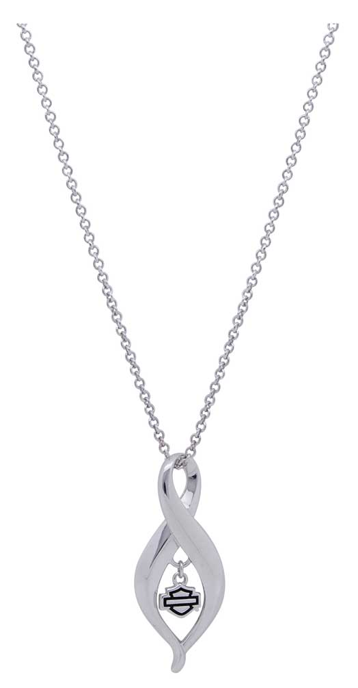 Harley-Davidson Women's Infinity Silver Bar & Shield Necklace, Silver HDN0369-18 - Wisconsin Harley-Davidson