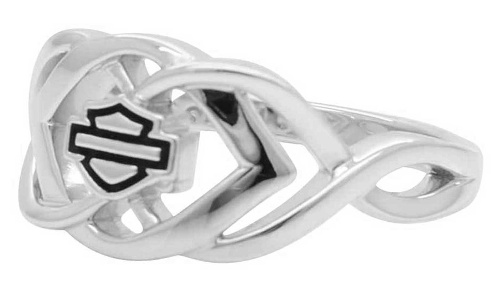 Harley-Davidson Women's Infinity Silver Bar & Shield Ring, Silver HDR0443 - Wisconsin Harley-Davidson