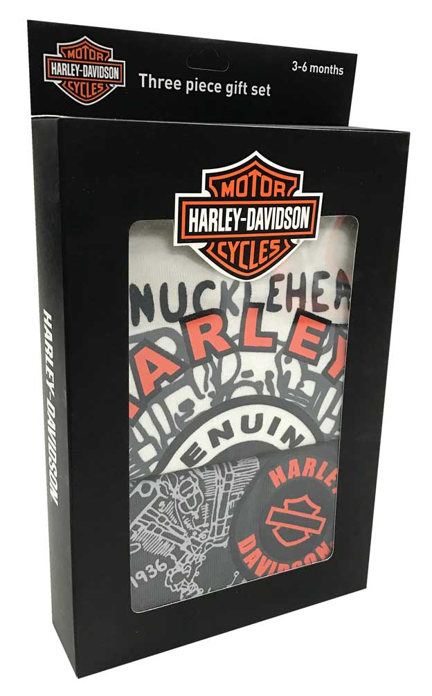 Harley-Davidson Free Shipping - Harley-Davidson Baby Boys' H-D 3 Piece Gift Box Set, Cream 2551747 - Free Shipping on many products plus Orders Over $99