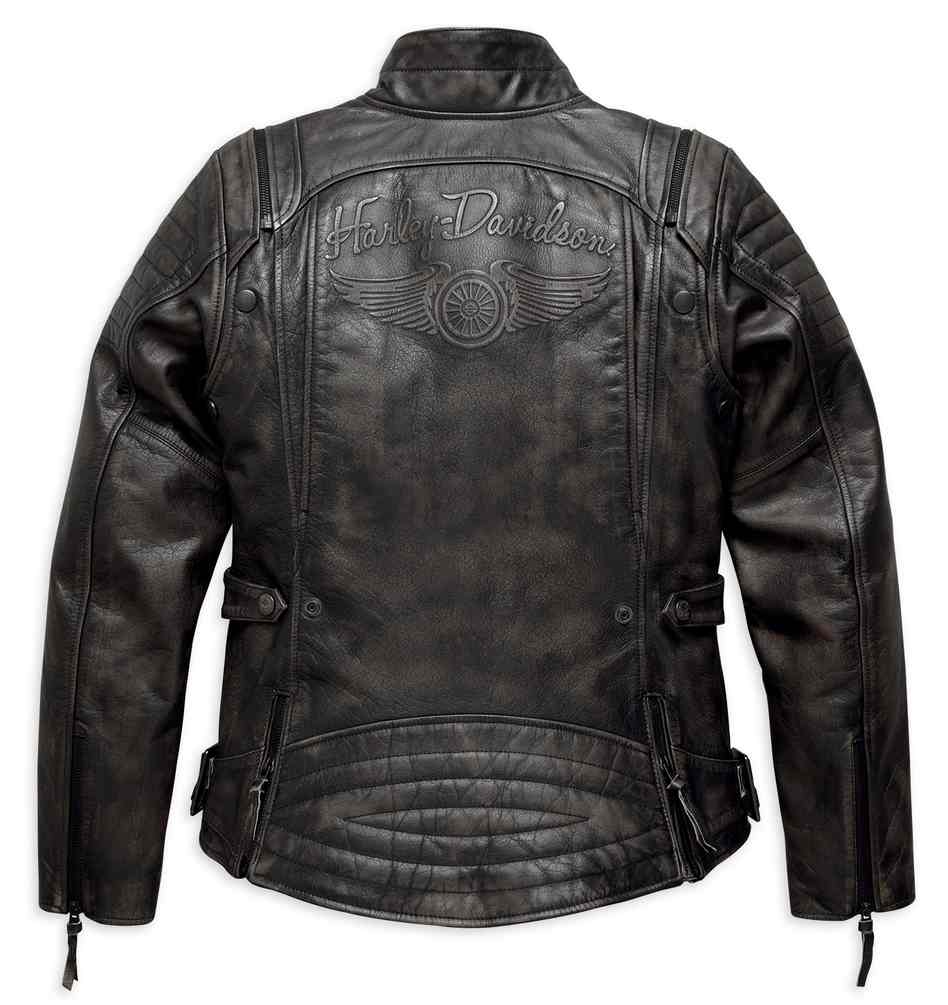 Harley-Davidson® Women's Brava Convertible Leather Jacket, Black