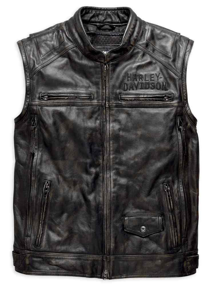 Harley-Davidson Men's Ironwood Convertible Leather Jacket, Black 97167-17VM - No Hassle Returns at Wisconsin Harley