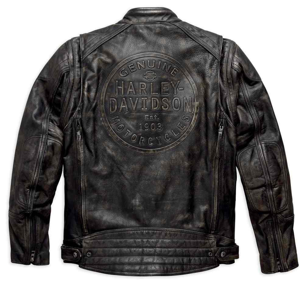 Harley-Davidson® Men's Ironwood Convertible Leather Jacket, Black