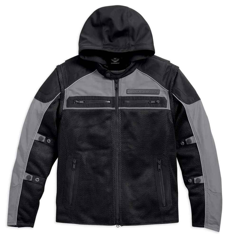 Harley-Davidson Men's Stack 3-IN-1 Convertible Mesh Riding Jacket 97171-17VM - Wisconsin Harley-Davidson