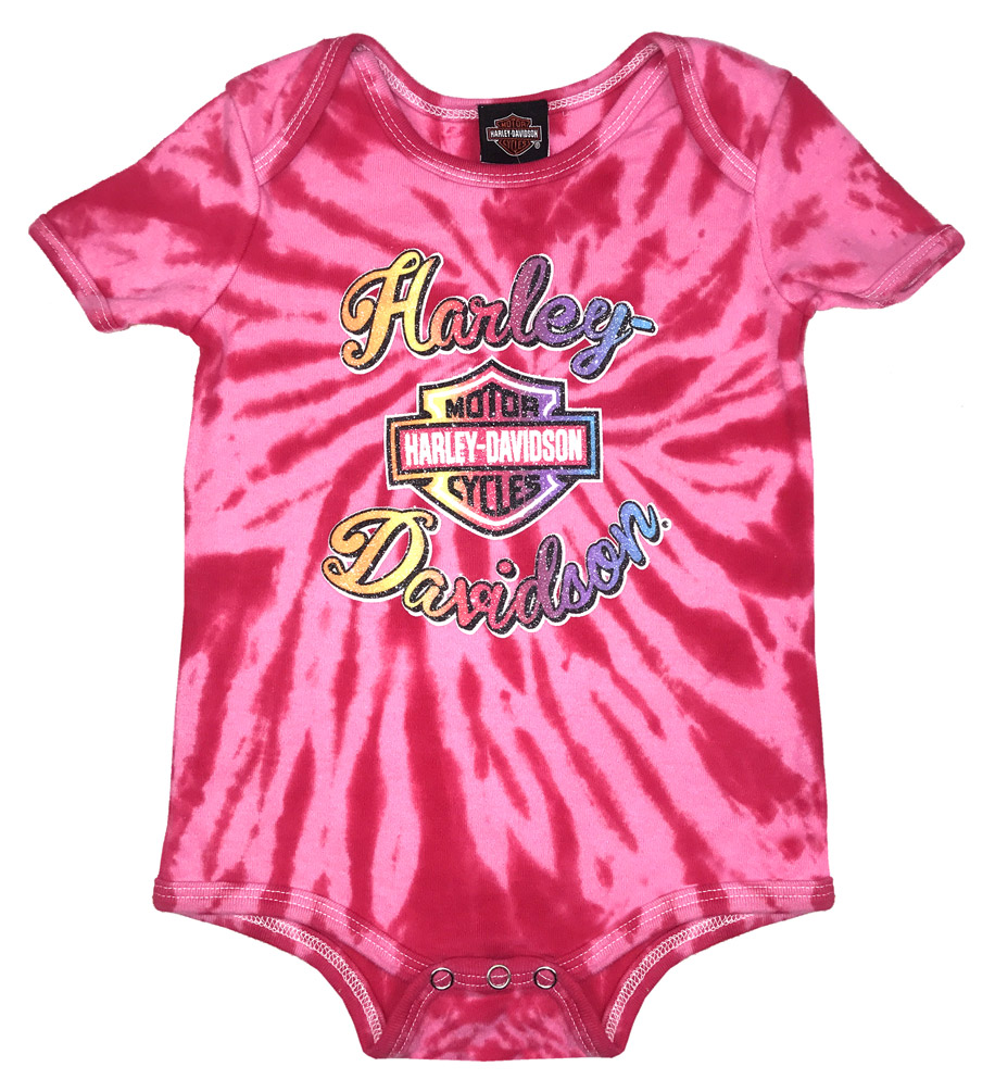 Harley Davidson Baby Girls Sugar Glitter B S Tie Dye Creeper