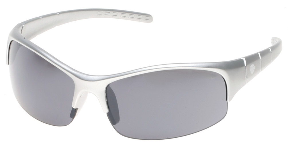 HarleyDavidson® Mens SemiRimless B&S Sunglasses, Silver Frame & Smoke Gray Lens Wisconsin