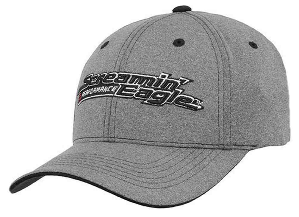 Harley-Davidson Men's Screamin' Eagle Hype Performance Flex Cap, Gray HARLMH0302 - Wisconsin Harley-Davidson
