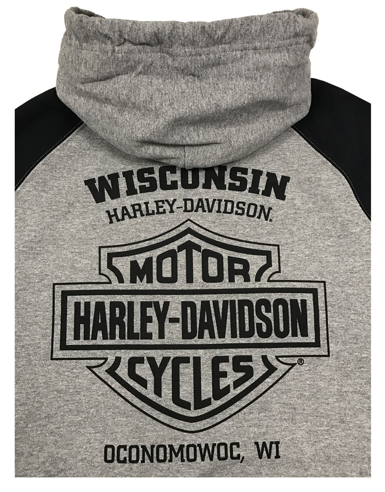 Harley-Davidson Free Shipping - Harley-Davidson Men's Premium Midnight Rider Colorblocked Pullover Hoodie, Gray - Free Shipping on many products plus Orders Over $99