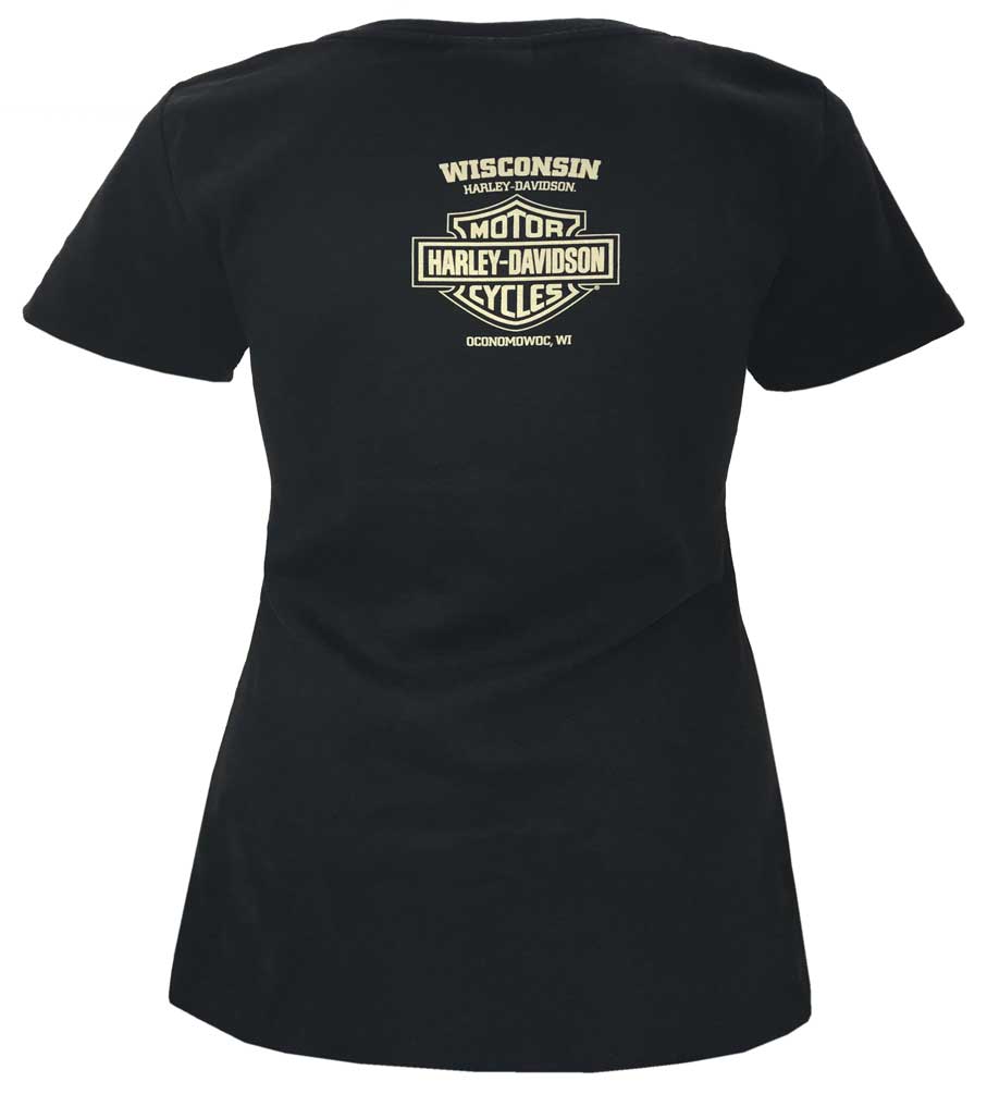 Harley-Davidson Free Shipping - Harley-Davidson Women's Studded Immortal Eagle Short Sleeve Tee, Black Rust - Free Shipping on many products plus Orders Over $99