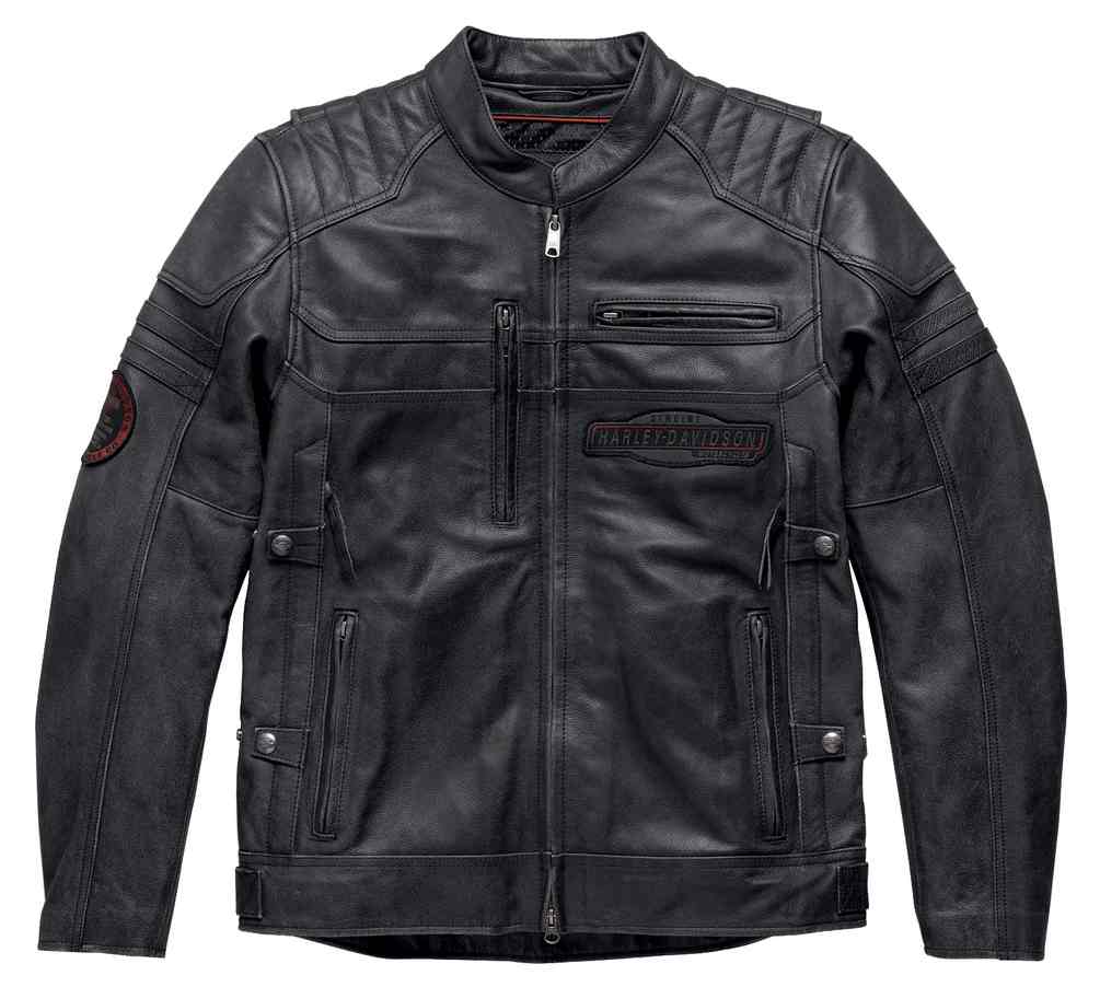 Harley-Davidson® Men's Triple-Vent System Canter Leather Jacket, Black ...