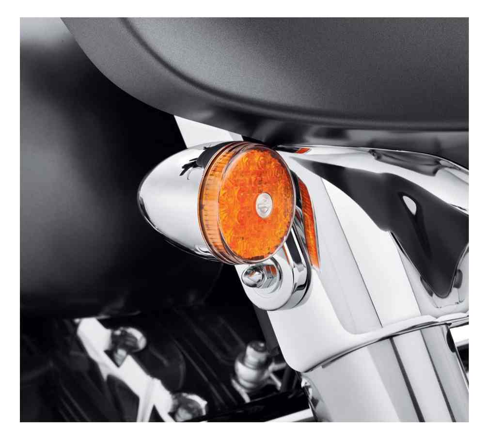 Harley-Davidson Free Shipping - Harley-Davidson LED Bullet Turn Signal Kit -Front, Chrome w/ Amber Lens 67800477 - Free Shipping on many products plus Orders Over $99