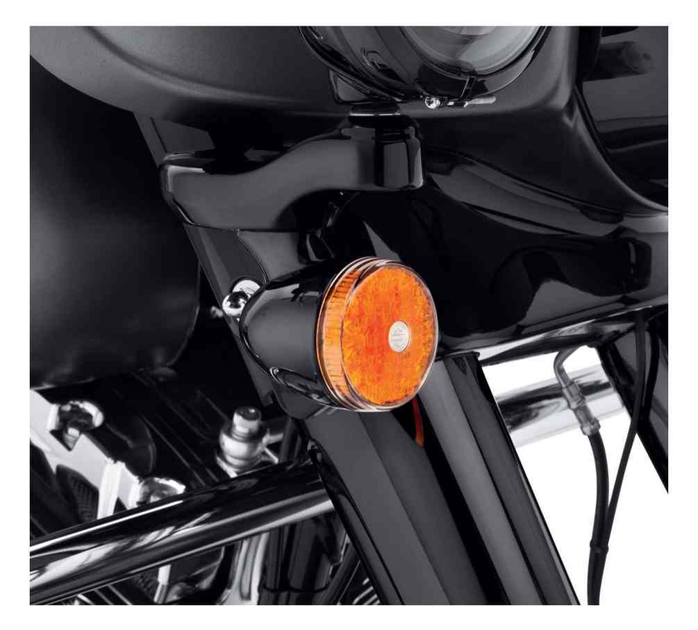 Harley-Davidson® LED Bullet Turn Signal Kit - Front, Black w