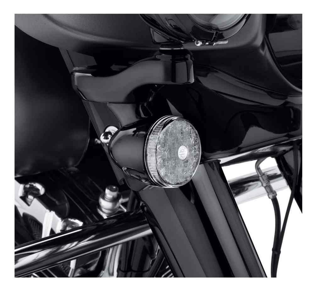 Harley-Davidson® LED Bullet Turn Signal Kit - Front, Black w