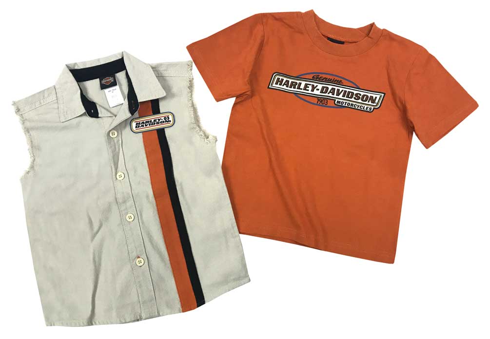 Harley-Davidson Little Boys' 2 Piece Blow-Out & Short Sleeve Shirt Set 1071521 - Wisconsin Harley-Davidson