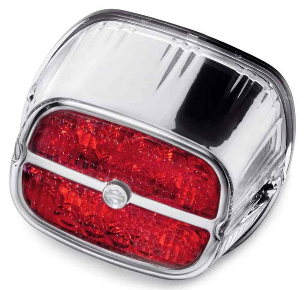 Harley-Davidson Bar & Shield LED Tail Lamp - Red Lens & Chrome Bezel 68116-08 - Wisconsin Harley-Davidson