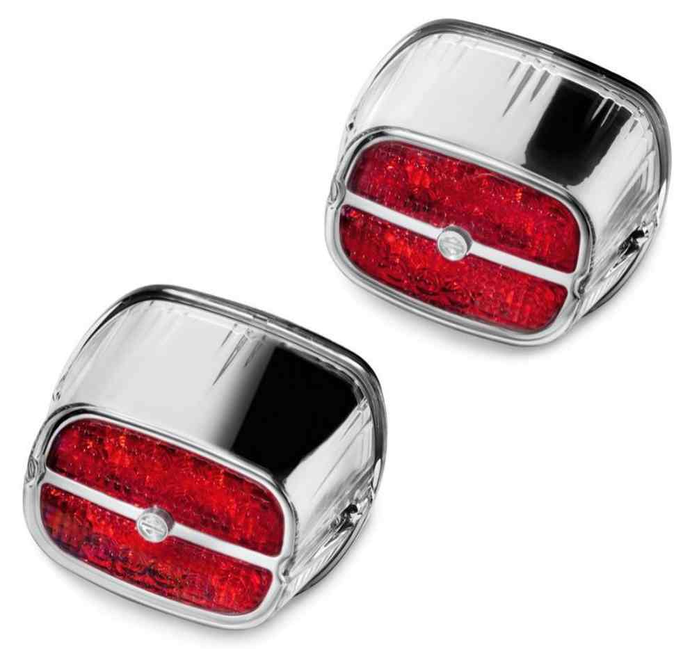 Harley-Davidson Bar & Shield LED Tail Lamp - Red Lens & Chrome Bezel 67800133 - Wisconsin Harley-Davidson