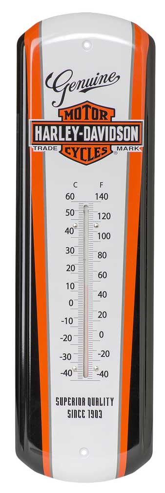 Harley-Davidson® Nostalgic Bar & Shield Tin Thermometer, 5 x 17