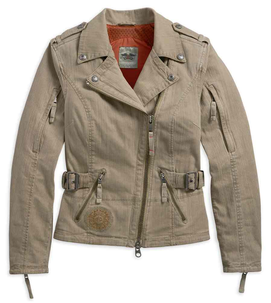 Harley-Davidson® Women's Sola Textile Riding Biker Jacket, Khaki