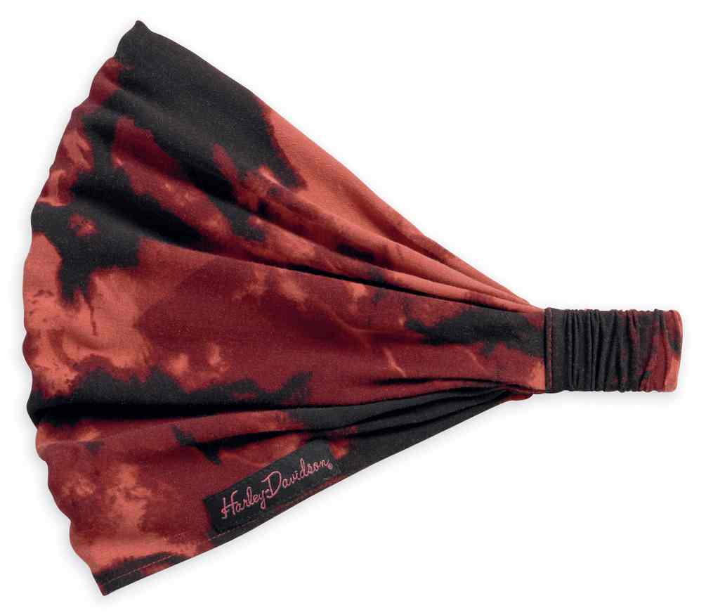 Harley-Davidson Women's Tie-Dye Colorful & Stylish Headwrap, Red 97877-17VW - Wisconsin Harley-Davidson