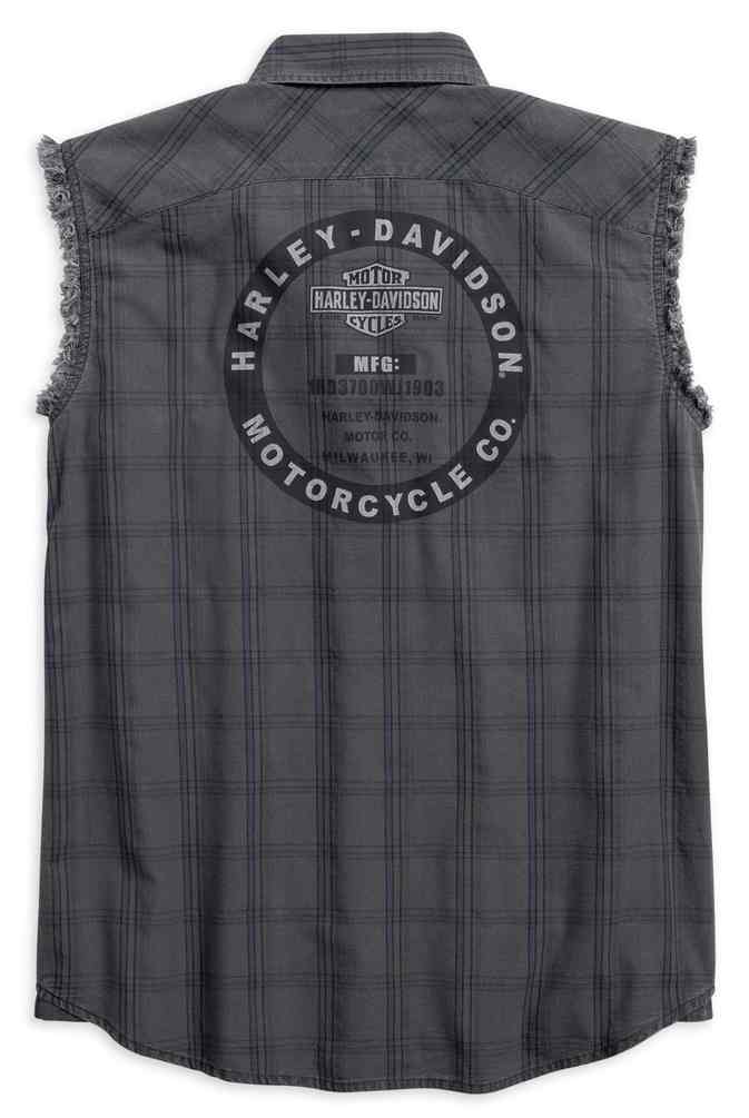 Harley-Davidson Free Shipping - Harley-Davidson Men's Worn Plaid Sleeveless Blowout Shirt, Gray 96623-17VM - Free Shipping on many products plus Orders Over $99