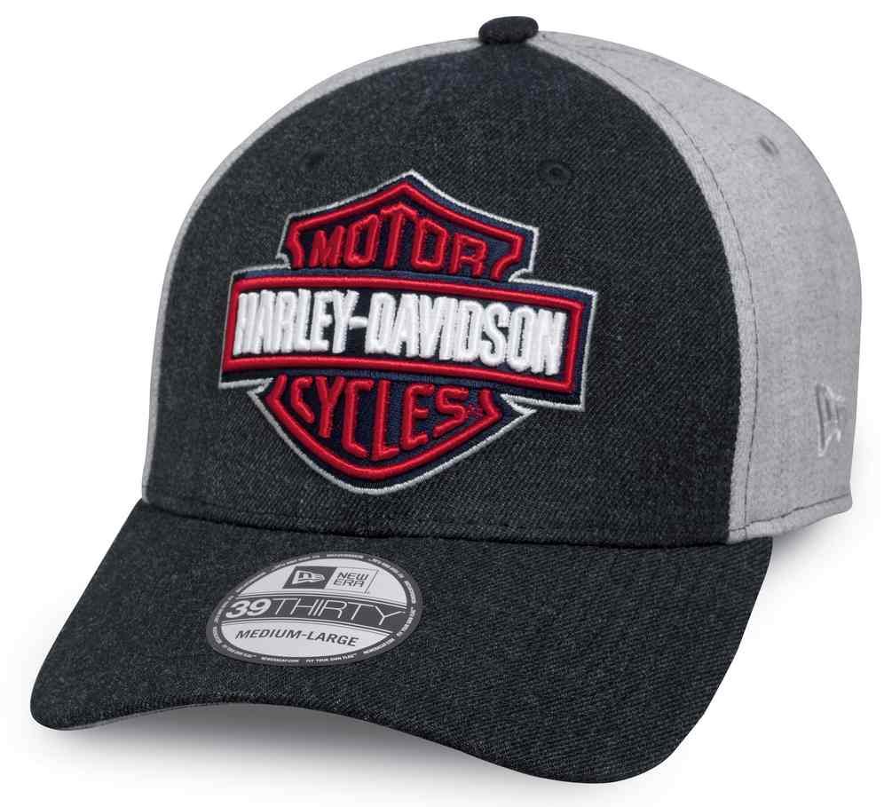 Harley-Davidson Men's Americana 39THIRTY Fitted Baseball Cap, Gray 97659-17VM - Wisconsin Harley-Davidson