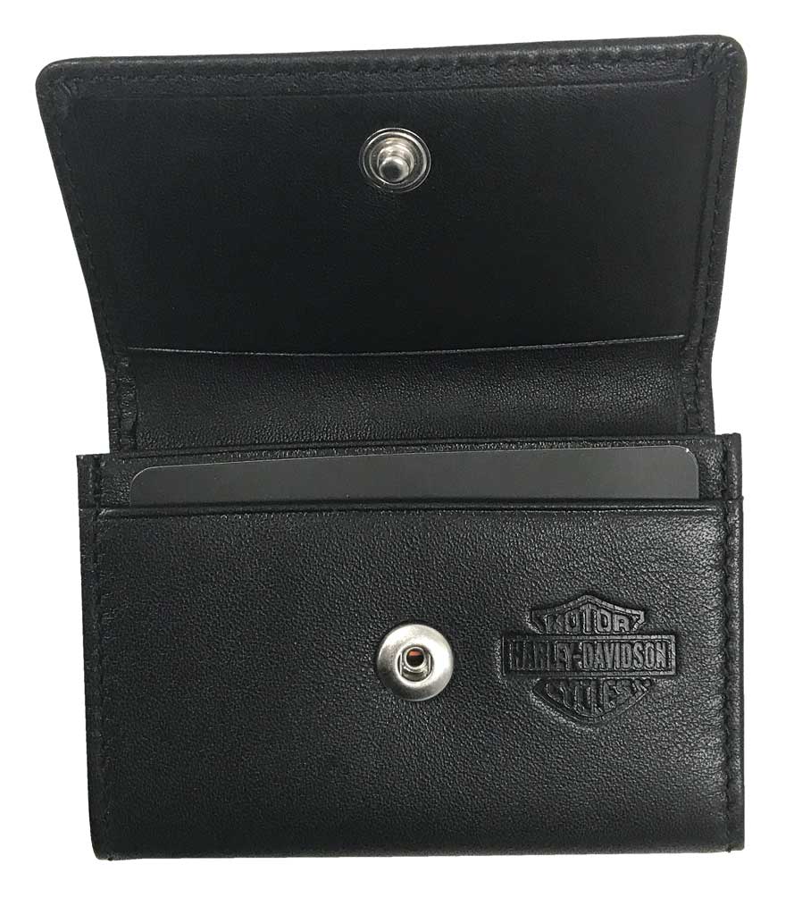 Harley-Davidson Free Shipping - Harley-Davidson Men's Soft Napa Leather Gusseted Card Case Wallet NP5742L-BLACK - Free Shipping on many products plus Orders Over $99