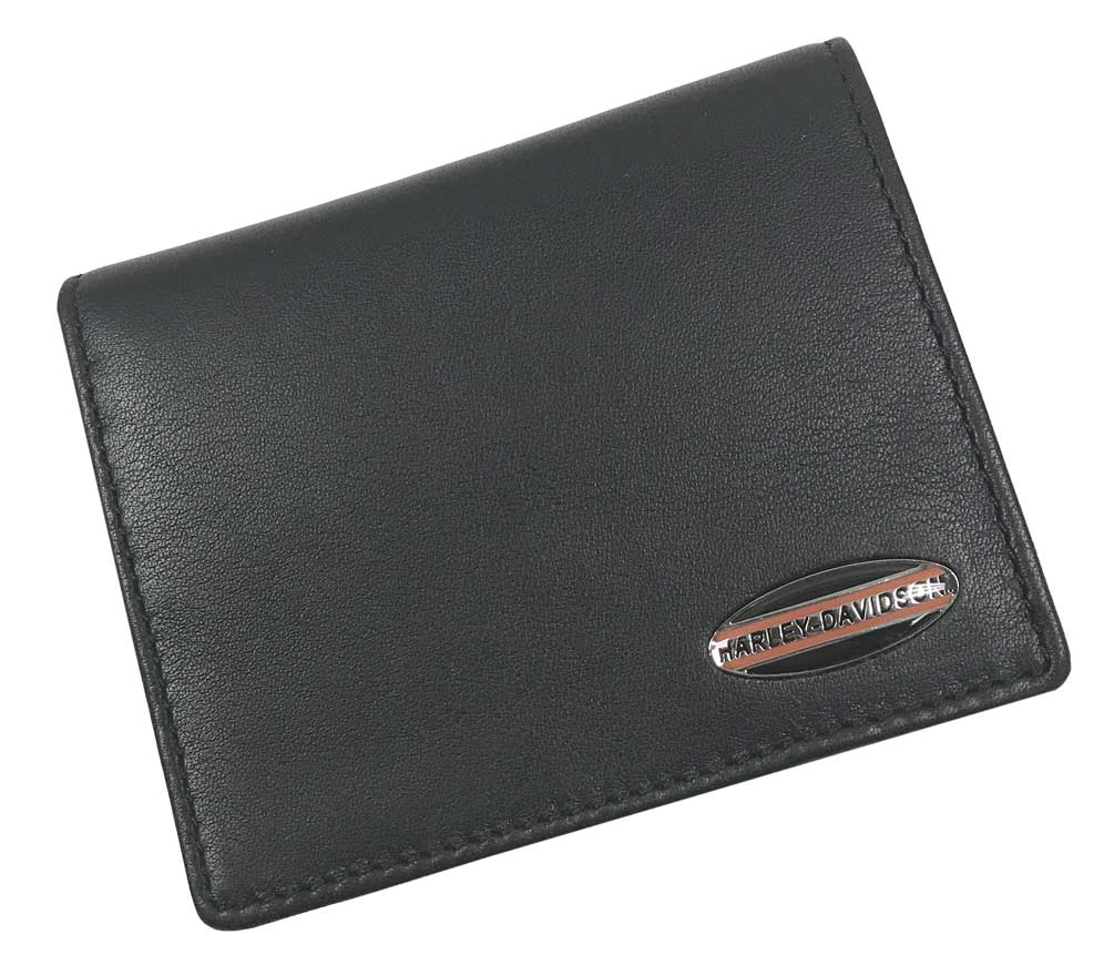 Harley-Davidson Men's Soft Napa Leather Bi-Fold Plus One Wallet NP5731L-BLACK - Wisconsin Harley-Davidson