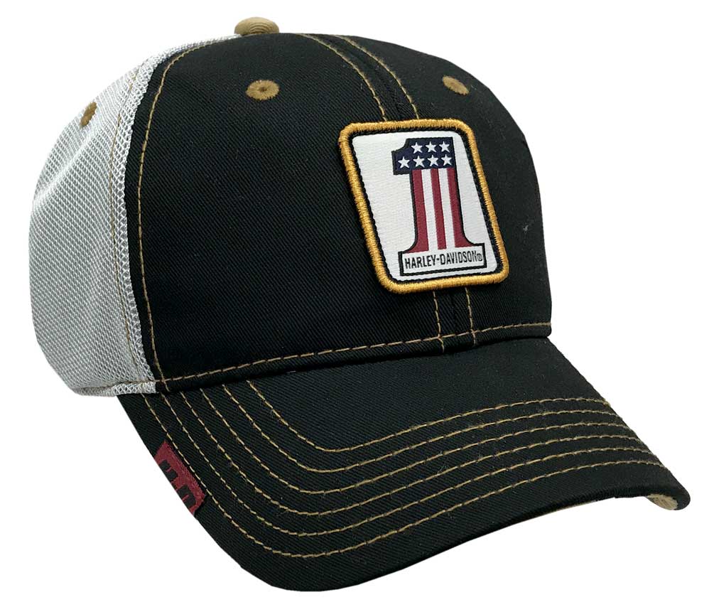 white harley hat