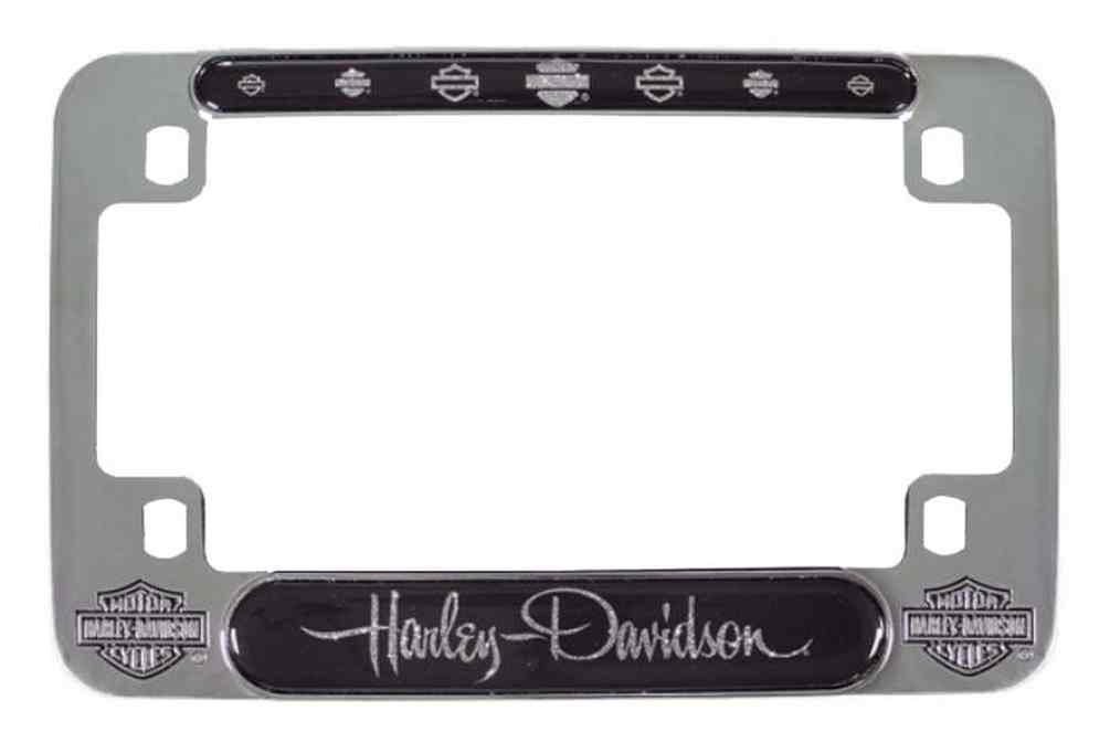 Harley-Davidson Glitter Signature Motorcycle Plate Frame, 7.5 x 5 inches MF21506 - Wisconsin Harley-Davidson