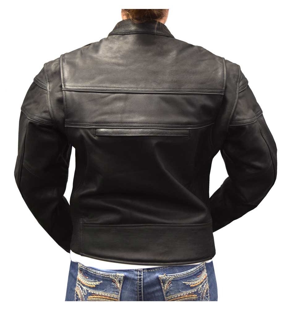 Harley-Davidson Free Shipping - Redline Women's Mid-Weight Reflective Leather Motorcycle Jacket, Black L-3200 - Free Shipping on many products plus Orders Over $99