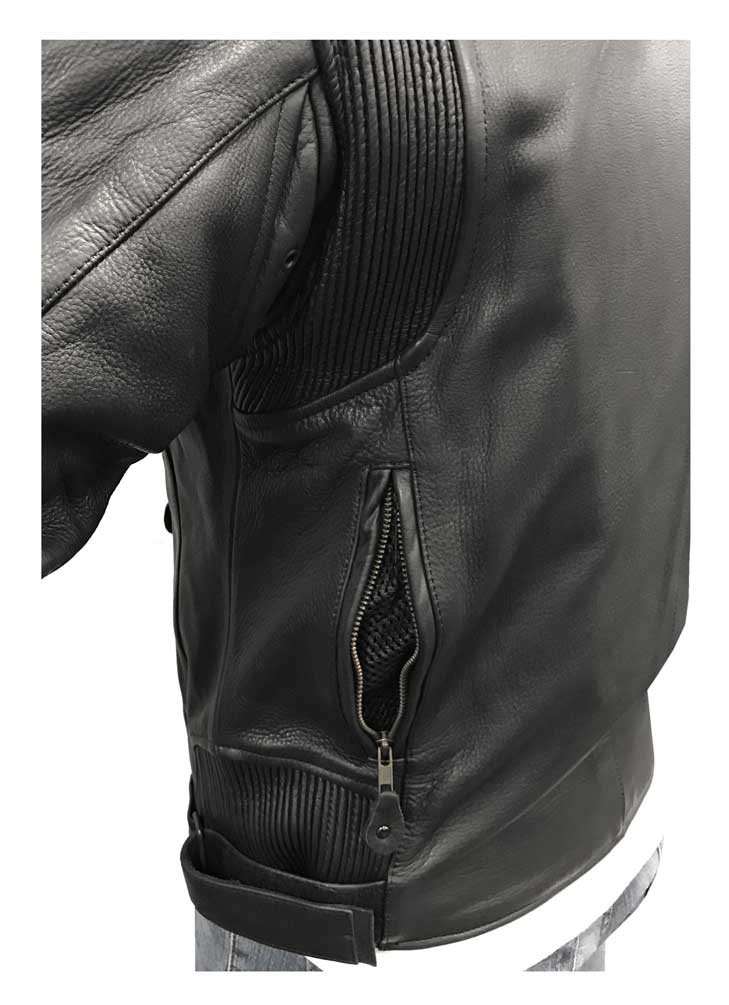 Redline Men's Armor Cowhide Leather Sport Motorcycle Jacket, Black M-36 - Largest Selection of Harley-Davidson Products