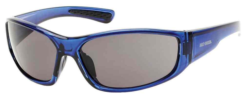 Harley-Davidson Men's Oval H-D Script Sunglasses, Blue Frame & Smoke Gray Lens - Wisconsin Harley-Davidson
