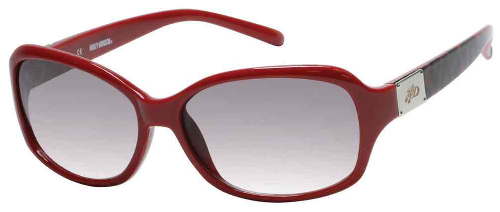 Harley-Davidson Women's Animal Print Plastic Sunglasses, Red Frames & Gray Lens - Wisconsin Harley-Davidson