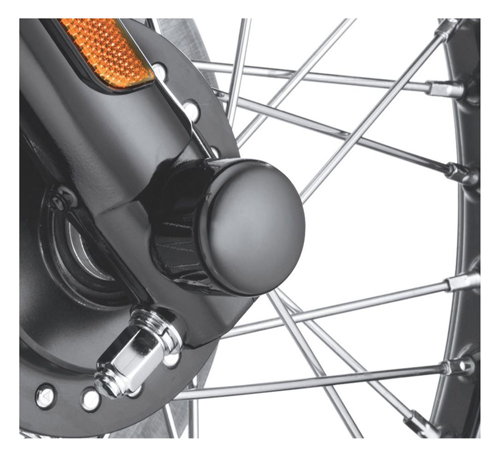 Harley-Davidson Free Shipping - Harley-Davidson Front Axle Nut Covers, Gloss Black Finish Color 43428-09 - Free Shipping on many products plus Orders Over $99