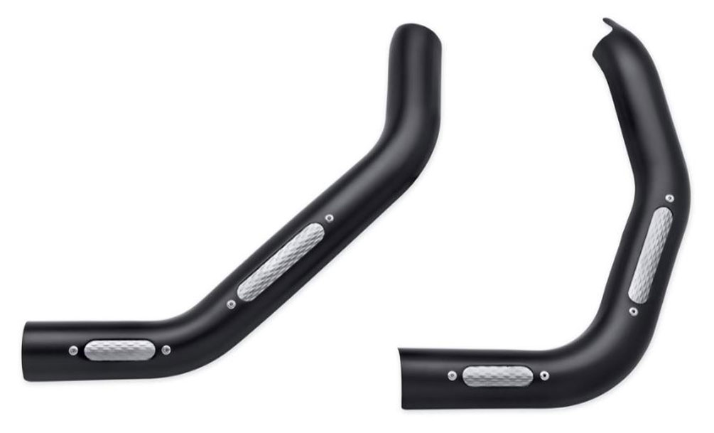 Harley-Davidson® Slotted Exhaust Black Shield Kit, '14-later XL
