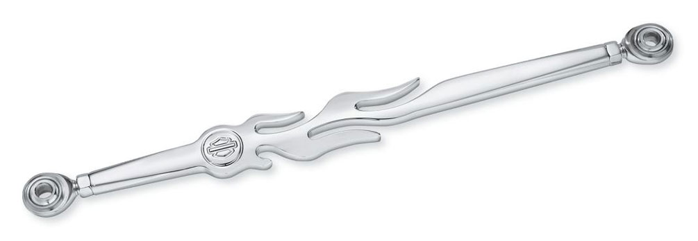 Harley-Davidson Flames Custom Gear Shift Linkage - Chrome Finish 33840-09 - Wisconsin Harley-Davidson