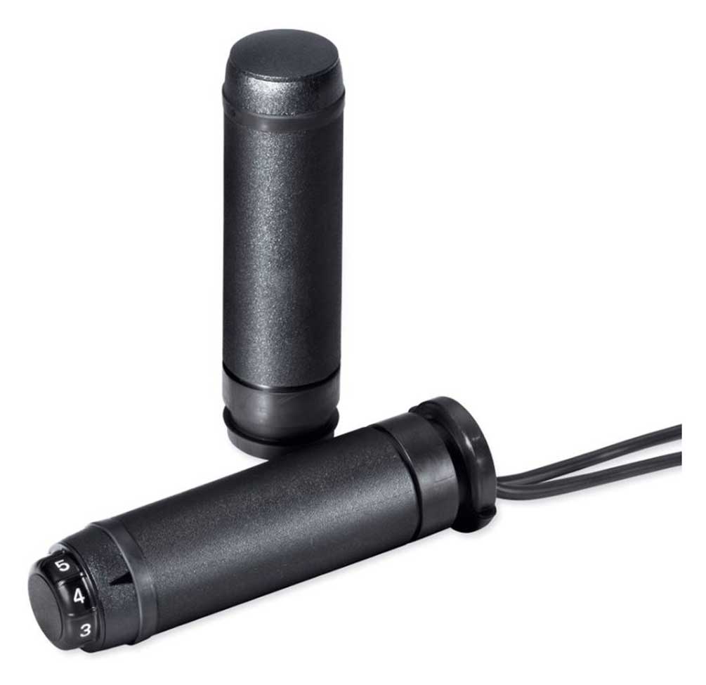 Harley-Davidson Rubber Heated Hand Grips - Black, Smooth Surface 56100034 - Wisconsin Harley-Davidson