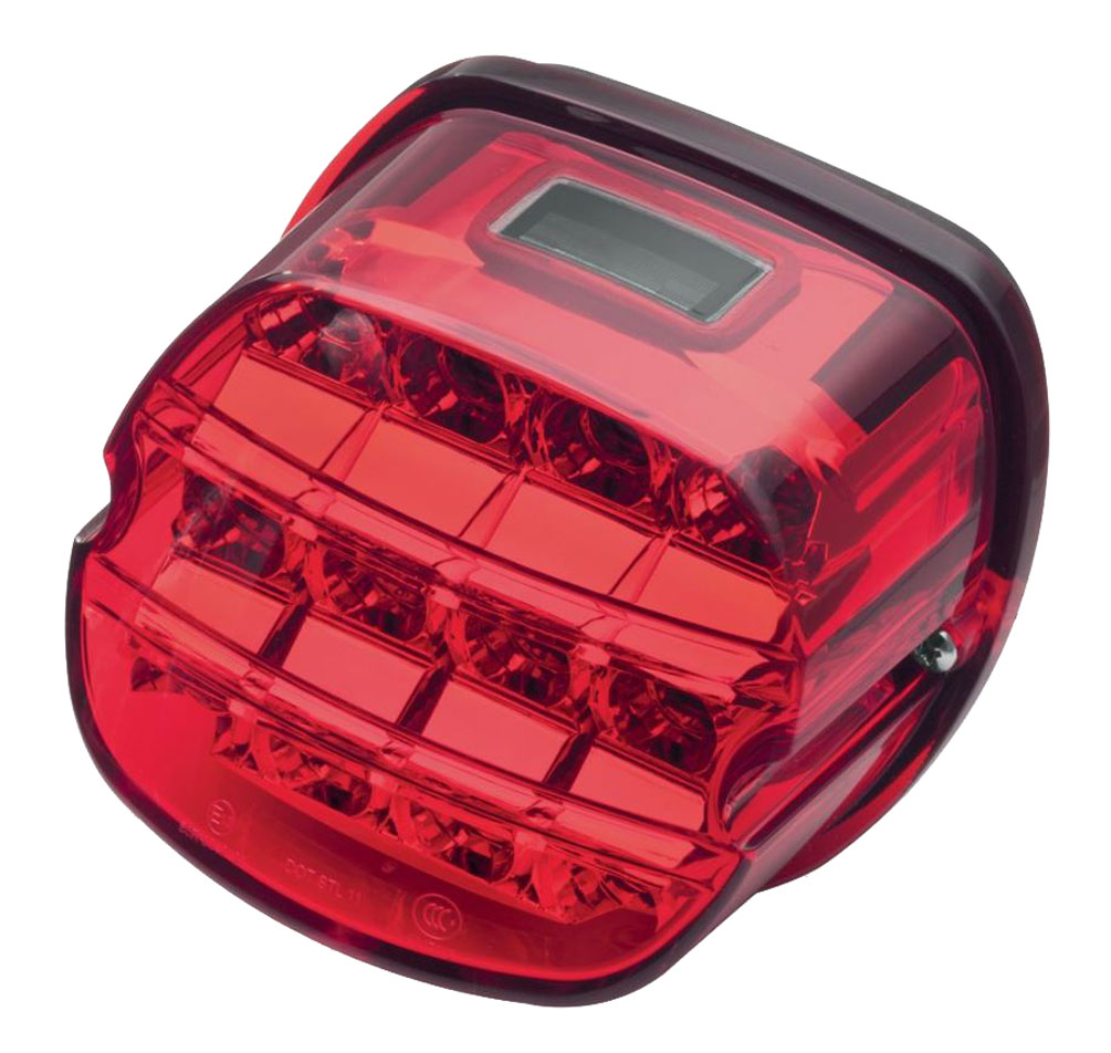 Harley-Davidson Layback LED Tail Lamp, Red Lens, Fits XL Models 67800355 - Wisconsin Harley-Davidson